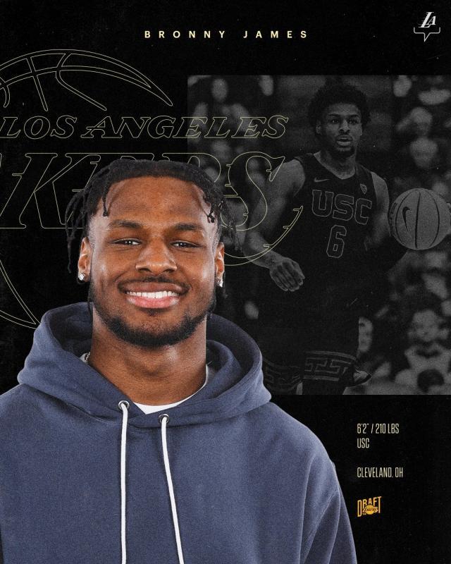 开云官网-无悬念！湖人55位选布朗尼 成就历史首对父子同队